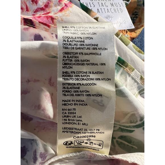 Free People Matilde Mini Dress Size Medium Fit and Flare Floral - Picture 9 of 10